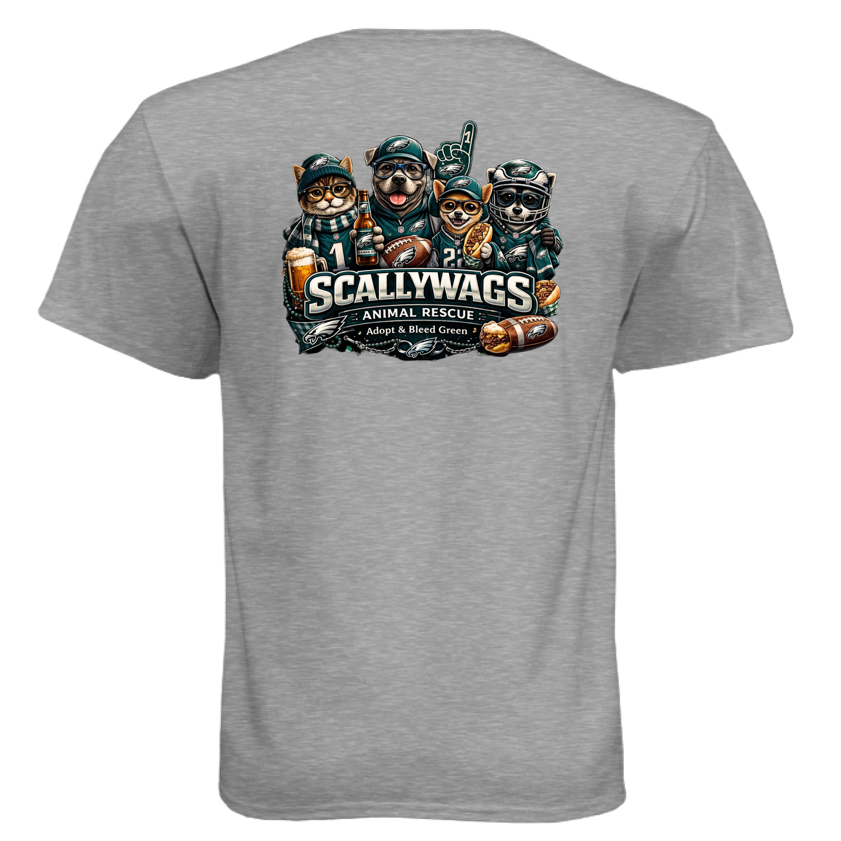 Dark Heather Grey (60/40) - BACK